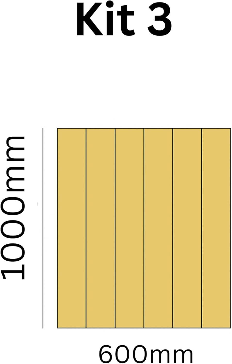 Tongue & Groove MDF Wall Panels with Adhesive – V-Groove Paintable 3D Panelling – 600mm Wide – Moisture-Resistant Decorative Panels for Hallways, Bathrooms & Interiors (KIt 1)