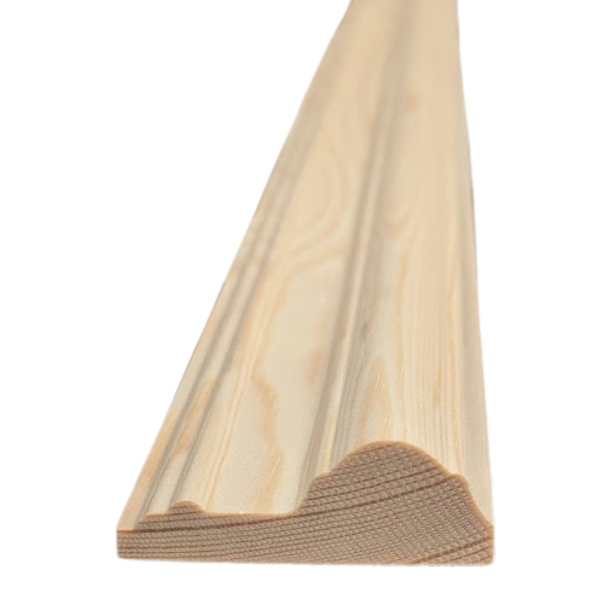 Pine Decorative Panel Softwood Moulding Dado Rail – 1m x 63mm x 25mm Solid Pine Wood Trim | Interior Wall Panelling Rail for DIY, Wainscoting & Feature Walls | Paintable & Stainable - Pack of 1