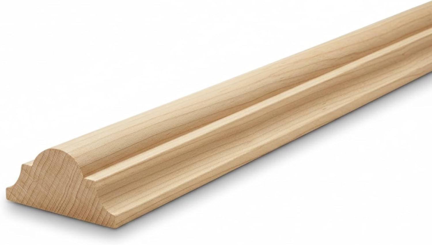 Traditional Solid Dado Rail Width 41mm x Thickness 20mm - Decorative Chair Rail Moulding for Walls, Wainscot Cap Trim - Smooth Planed Timber, Ready to Paint, Stain or Varnish, Easy DIY Installation