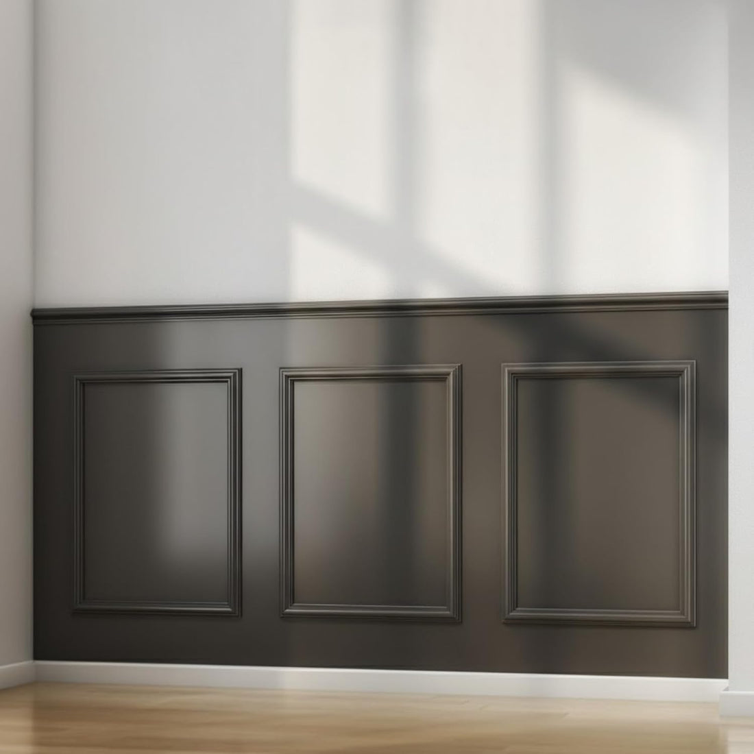 Cheshire Moulding Dado Wall Panel Kit, Pre Cut & Mitered Decorative Slats, Minimalist Decorative Capping & Horizontal Slats, Easy to Install for Living Room, Bedroom or Hallway, Pine Wood