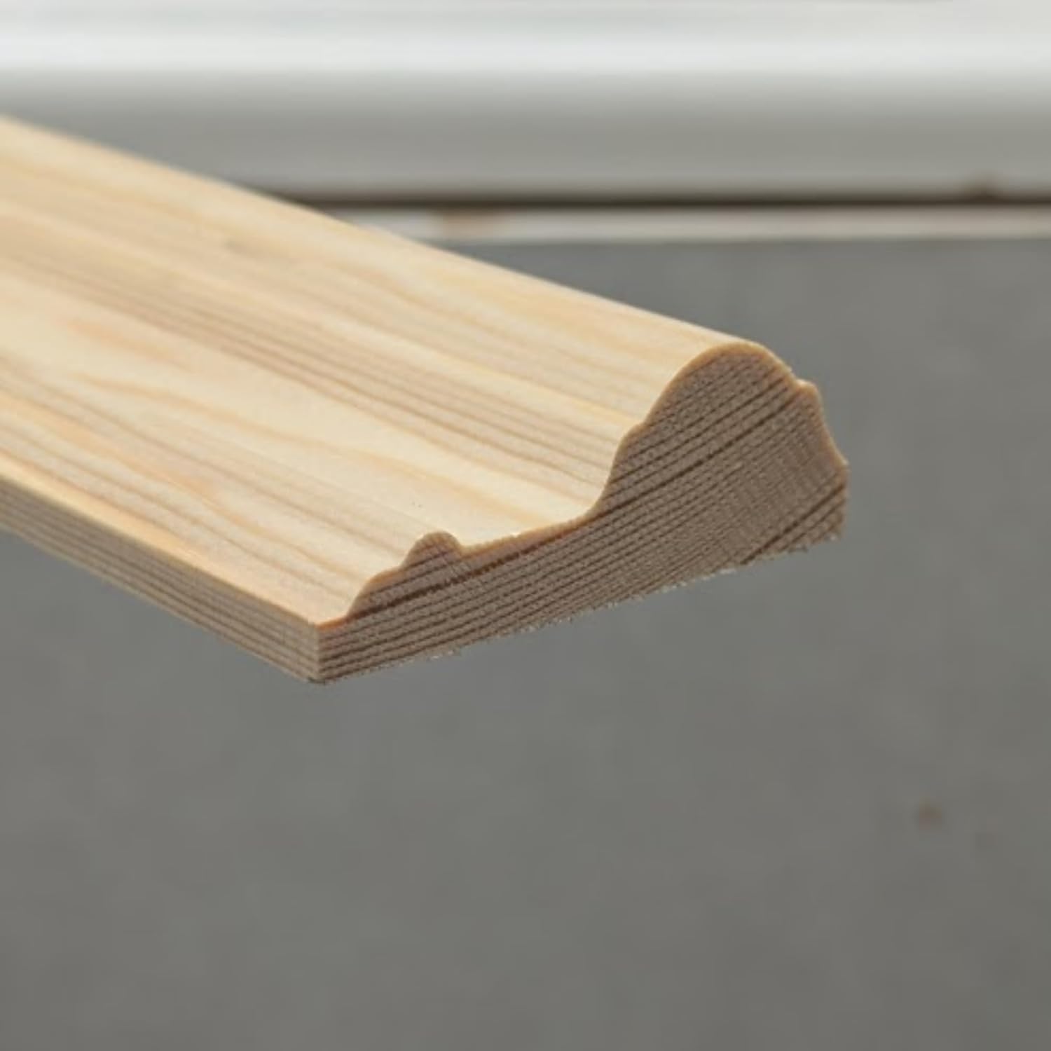 Pine Decorative Panel Softwood Moulding Dado Rail – 1m x 63mm x 25mm Solid Pine Wood Trim | Interior Wall Panelling Rail for DIY, Wainscoting & Feature Walls | Paintable & Stainable - Pack of 1