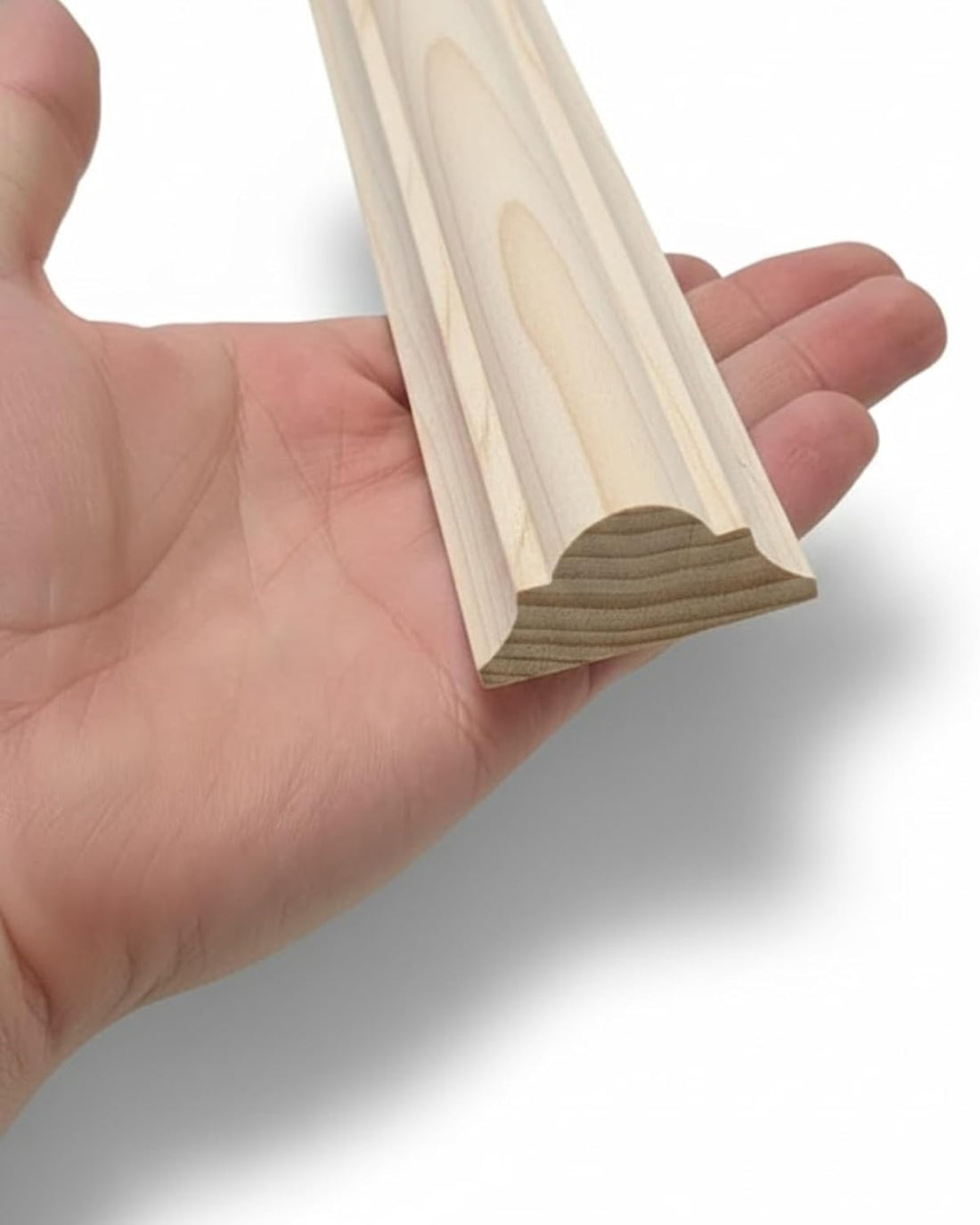 Traditional Solid Dado Rail Width 41mm x Thickness 20mm - Decorative Chair Rail Moulding for Walls, Wainscot Cap Trim - Smooth Planed Timber, Ready to Paint, Stain or Varnish, Easy DIY Installation