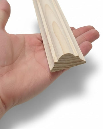 Traditional Solid Dado Rail Width 41mm x Thickness 20mm - Decorative Chair Rail Moulding for Walls, Wainscot Cap Trim - Smooth Planed Timber, Ready to Paint, Stain or Varnish, Easy DIY Installation