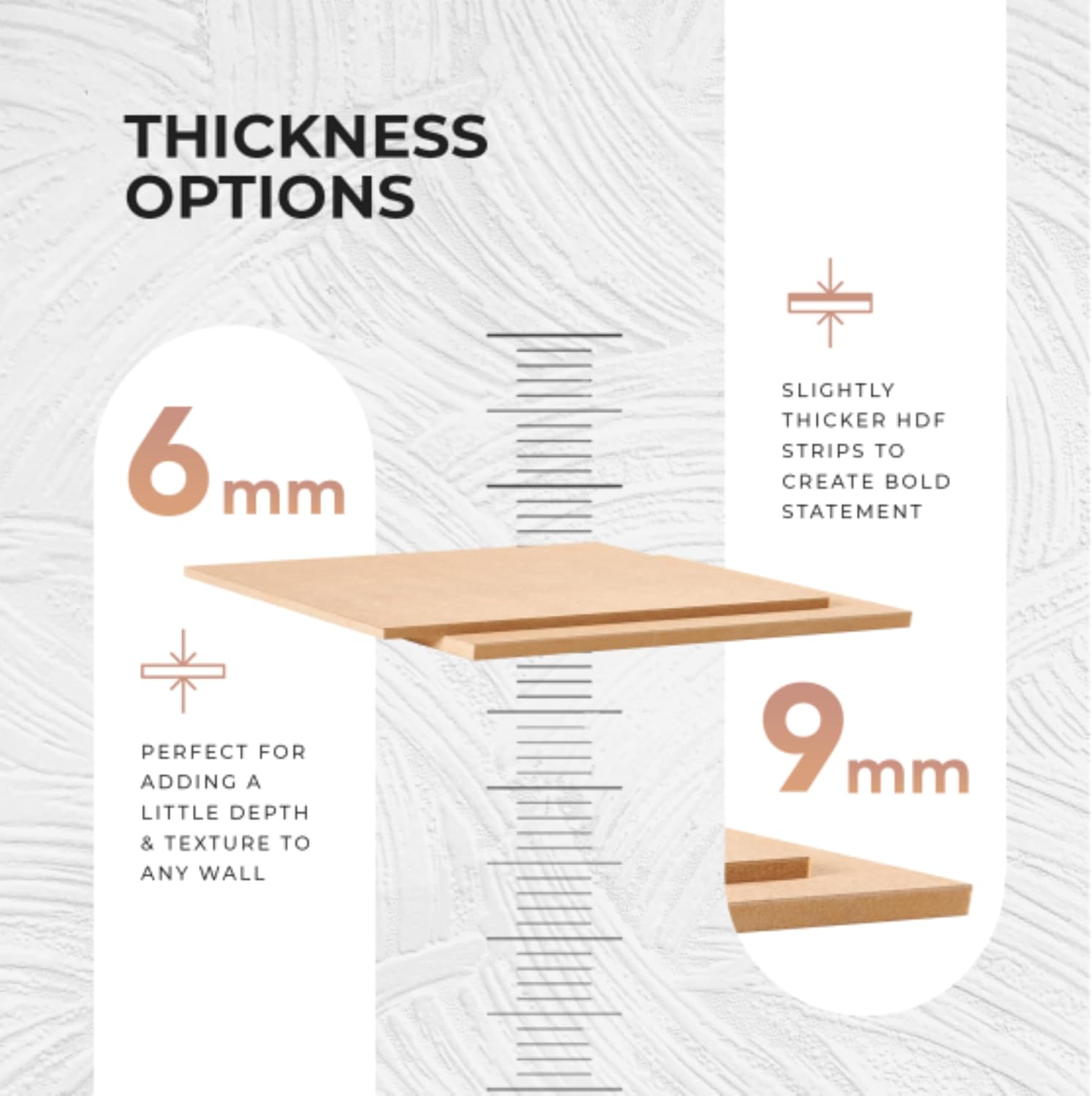 Full KIT Shaker Wall Panelling Kit Dado & Picture Rail DIY 3D Wall Panels MDF 6/9mm Decorative Interior Wall Cladding Custom Build Panel Kit Paintable Easy‑Install Feature Wall (10x 120cm Long Panel)