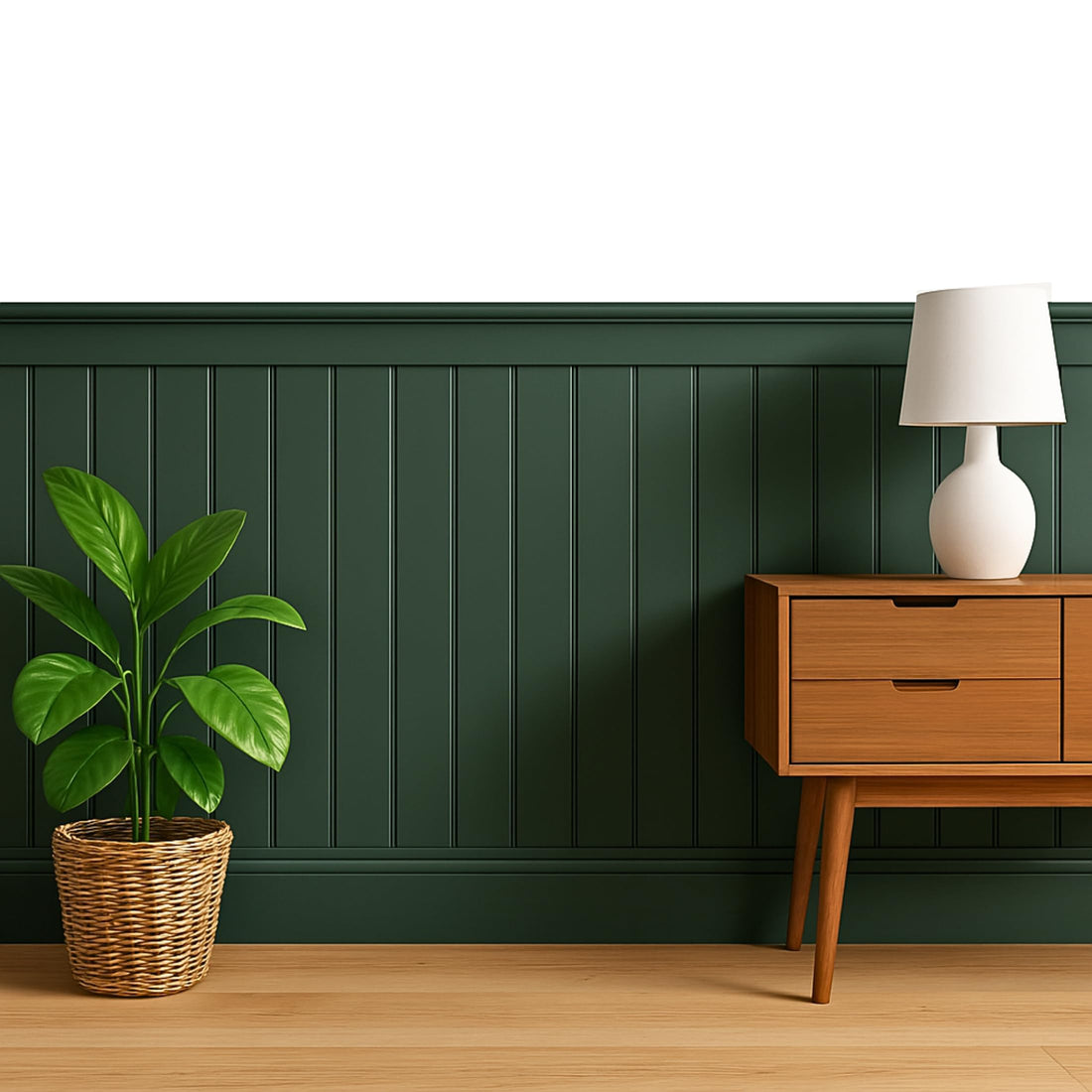 Tongue & Groove MDF Wall Panels with Adhesive – V-Groove Paintable 3D Panelling – 600mm Wide – Moisture-Resistant Decorative Panels for Hallways, Bathrooms & Interiors (KIt 1)